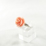 Anillo Plata con flor de Coral