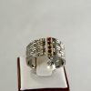 Anillo de Plata con Rubís y Perla