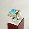 Anillo de Plata con Howlita Azul