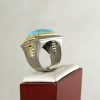 Anillo de Plata con Howlita Azul