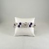Pulsera de Plata con Amatistas y Cuarzo Blanco