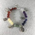 PULSERA CHAKRAS CON SÍMBOLOS DE LA FORTUNA