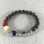 PULSERA DE HEMATITE CON LOS CHAKRAS