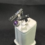ANILLO DE PLATA CON AMATISTA