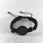 PULSERA SHUNGITA EN MACRAMÉ NEGRO